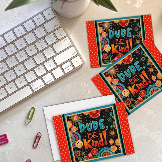 面白いね、親切に 色ful Kids Inspirivity ノートカード