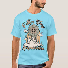 面白いひまわりのTシャツ Tシャツ