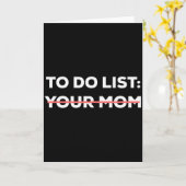 面白いやることリスト あなたの母 皮肉ユーモア 皮肉な名言 カード (黄色い花)