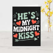 面白いよ、彼氏の私へのミッドナイトキス バレンタインお揃いカップル カード (黄色い花)