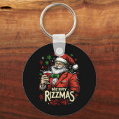 面白いよ、楽しいリズマス サンタ クリスマス キーホルダー (正面)