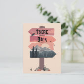 面白いよ！行ったり来たり、もう行ったことある、やったことある、って感じのバケーション ポストカード (スタンド正面)