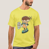 面白いアイスコーンのスケートボード Tシャツ (正面)