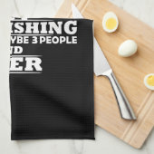 面白いアイスフィッシングの名言 キッチンタオル (四つ折り)