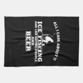 面白いアイスフィッシングの名言 キッチンタオル (横)