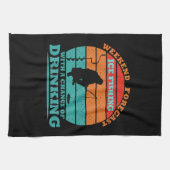 面白いアイスフィッシング キッチンタオル (横)