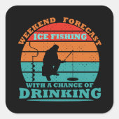 面白いアイスフィッシング スクエアシール (正面)