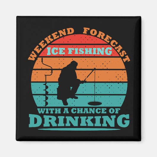 面白いアイスフィッシング マグネット (正面)