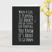 面白いアイスホッケーカード スケーティング 冬のスポーツチーム カード (黄色い花)