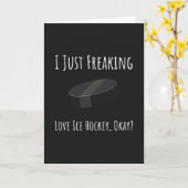 面白いアイスホッケーカード スポーツチーム プレーヤー好き カード (黄色い花)