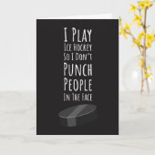 面白いアイスホッケーカード ユーモア スポーツチーム ラバー ファン カード (黄色い花)