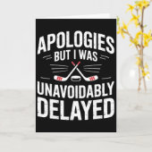 面白いアイスホッケー言い訳ジョーク メンズ レディース カード (黄色い花)