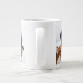 面白いアイスランド馬の肖像画 ジャンボコーヒーマグカップ (裏面)