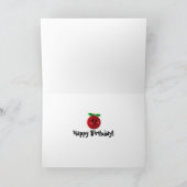 面白いアップルレディの誕生日 カード (内部)