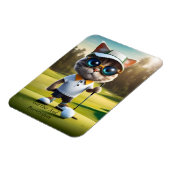 面白いアニメの猫のゴルフプレーヤー, マグネット (左側)
