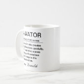 面白いアニメーターの定義 コーヒーマグカップ (正面左)