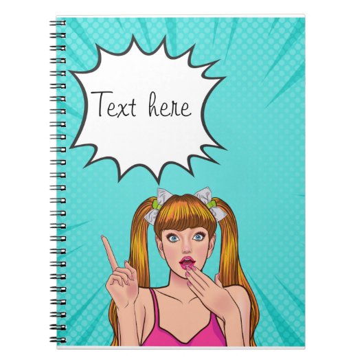 面白いアニメ漫画ノート ノートブック (正面)