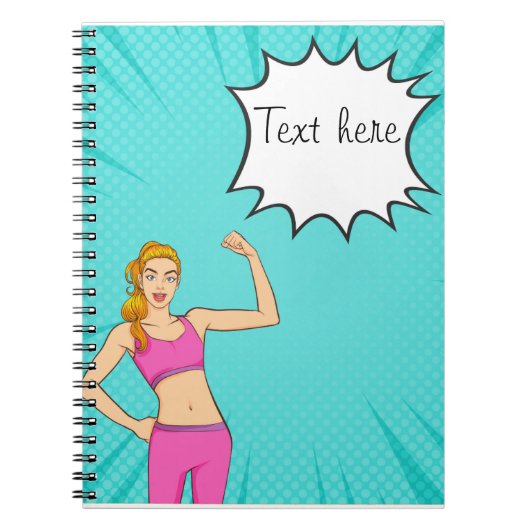 面白いアニメ漫画ノート ノートブック (正面)