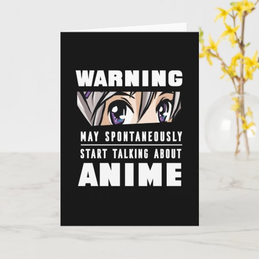 面白いアニメ関連のギフトのアイデア カード (黄色い花)