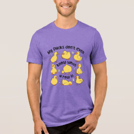 面白いアヒルのサルカスティック トライブレンドTシャツ