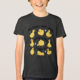 面白いアヒルのサルカズム トライブレンドTシャツ