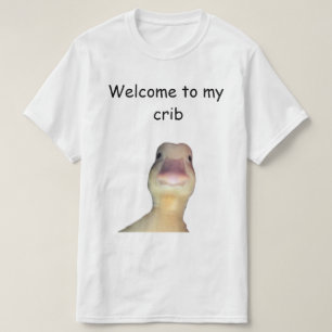 面白いアヒルのミーム - かわいい動物の「私の家にようこそ」デザイン Tシャツ