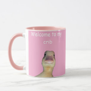 面白いアヒルのミーム – “Welcome to My Crib” かわいいアニマル マグカップ