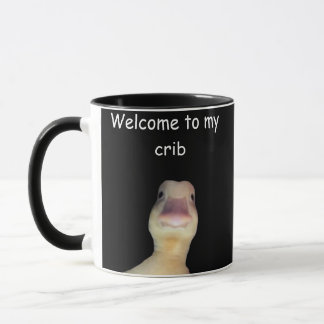面白いアヒルのミーム – “Welcome to My Crib” かわいいアニマル マグカップ
