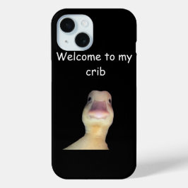 面白いアヒルのミーム – “Welcome to My Crib” かわいいアニマル iPhone 15ケース