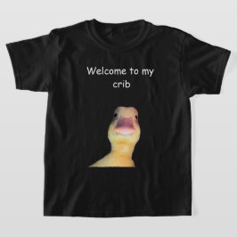 面白いアヒルのミーム – “Welcome to My Crib” かわいいアニマル Tシャツ