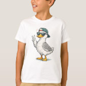 面白いアヒルの子供服 Tシャツ (正面)