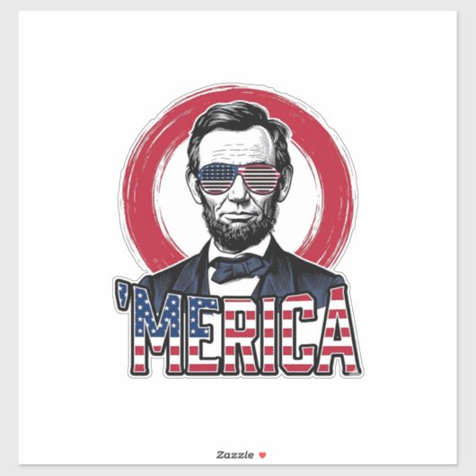 面白いアメリカ愛国者大統領ビンテージ ベクター デ シール (シート)