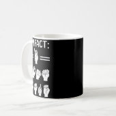 面白いアメリカ手話の面白い事実 私は気にしない  コーヒーマグカップ (正面左)