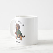 面白いアメリカ英語のクーンハウンドのビジネスのスーツのコーヒー コーヒーマグカップ (正面左)