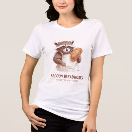 面白いアライグマのパン屋Tシャツ 🥖 “アライグマベーカリー トライブレンドTシャツ