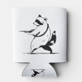 面白いアライグマ射手 缶クーラー (裏面)