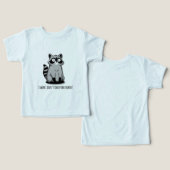 面白いアライグマTシャツ「私は触っていないと誓います (デザイン正面&裏面)