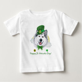 面白いアラスカンマラミュートの金の聖パトリックの日 ベビーTシャツ