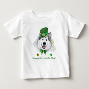 面白いアラスカンマラミュートの金の聖パトリックの日 ベビーTシャツ