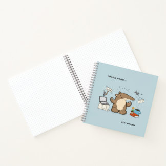 面白いアリクイ 通知ハンターイラスト ノートブック