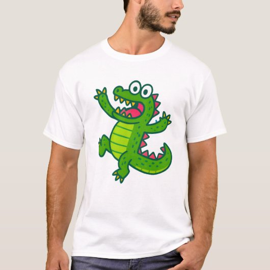 面白いアリゲーターTシャツ Tシャツ (正面)