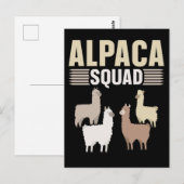 面白いアルパカ隊 動物好き ポストカード (正面/裏面)