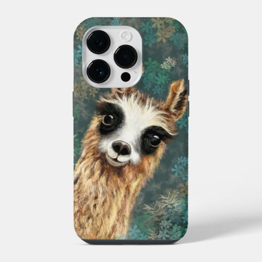 面白いアルパカiPhoneケース iPhoneケース (裏面)