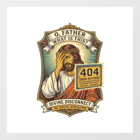 面白いイエス 404 エラー ウェブ開発者 プログラマー ユーモア ウィンドウサイン (シート)