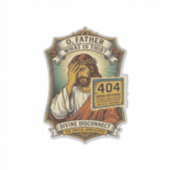 面白いイエス 404 エラー ウェブ開発者 プログラマー ユーモア シール (正面)
