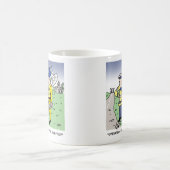 面白いイギリス交通警察のキャラクター コーヒーマグカップ (中央)
