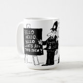 面白いイギリス警察学校 コーヒーマグカップ (正面左)