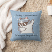 面白いイケイケ猫の枕 クッション (ブランケット)