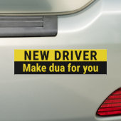 面白いイスラム教徒の初心運転手の車 バンパーステッカー (車上)