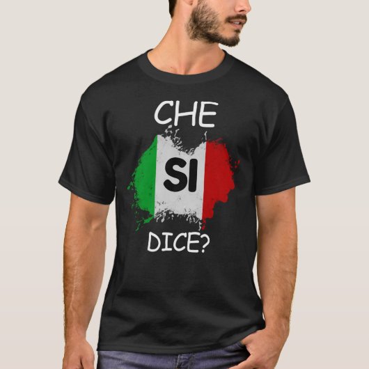 面白いイタリア語のフレーズ「なんて言ってるの?元気?」 Tシャツ (正面)